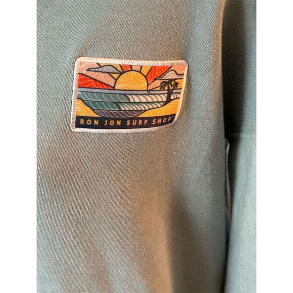 Ron Jon Women's Green 1/4 Zip Pullover Sweatshirt Size S Casual - Picture 7 of 7